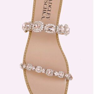 Jewel Badgley Mischka Reed Embellished Flat Sandal